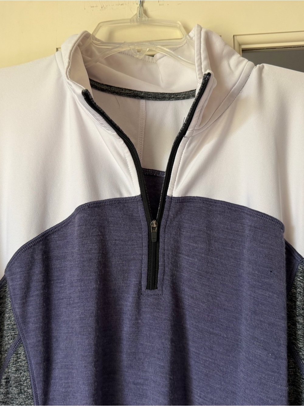WoolX Merino Wool Quarter Zip Pullover Womens Medium Blue Gray Activewear - Picture 2 of 6